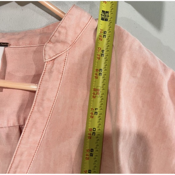 Free People Women's Small Peach Agnes Denim Dress Pleated Tier Small - Picture 6 of 6